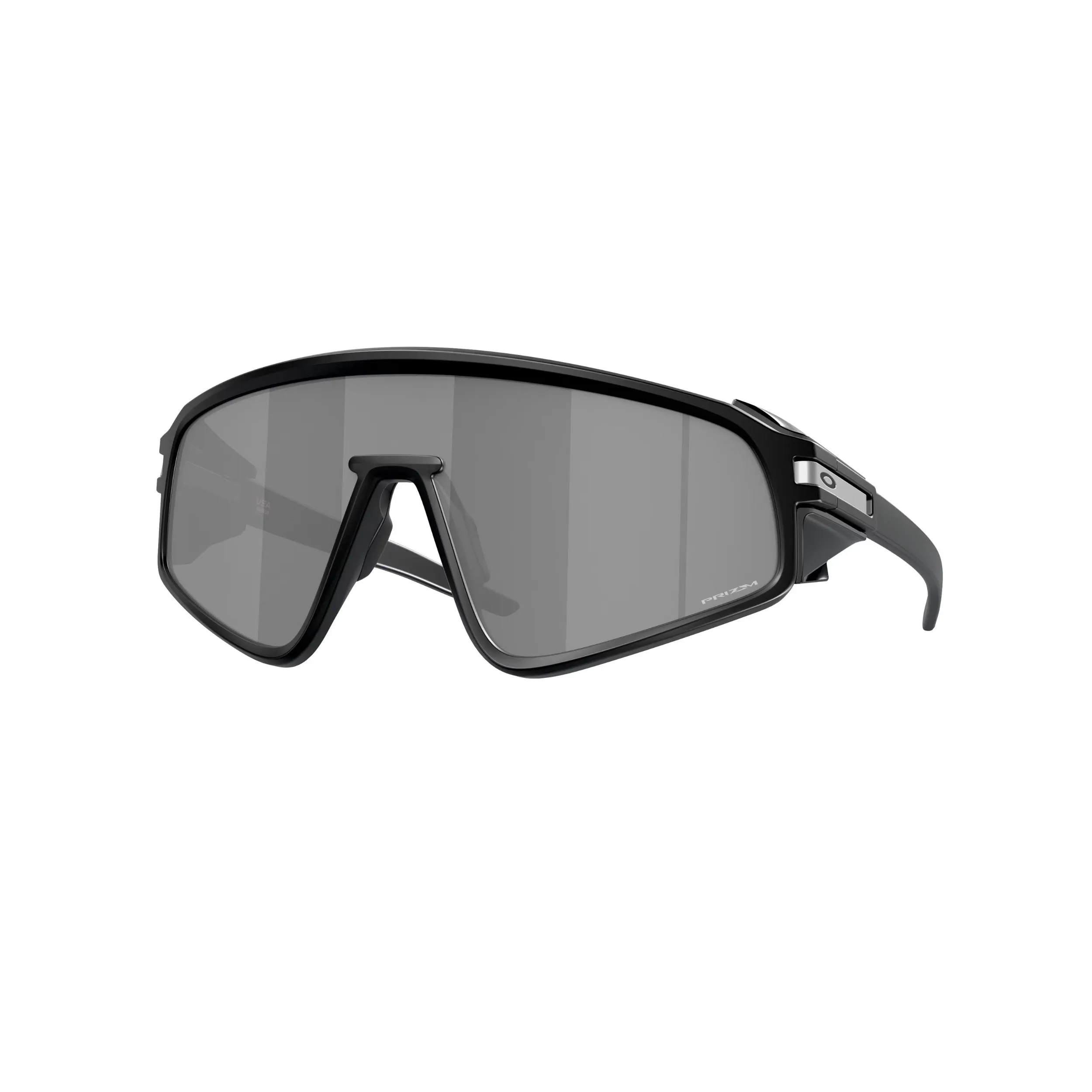 Stylish Matte Black Latch Panel Sunglasses