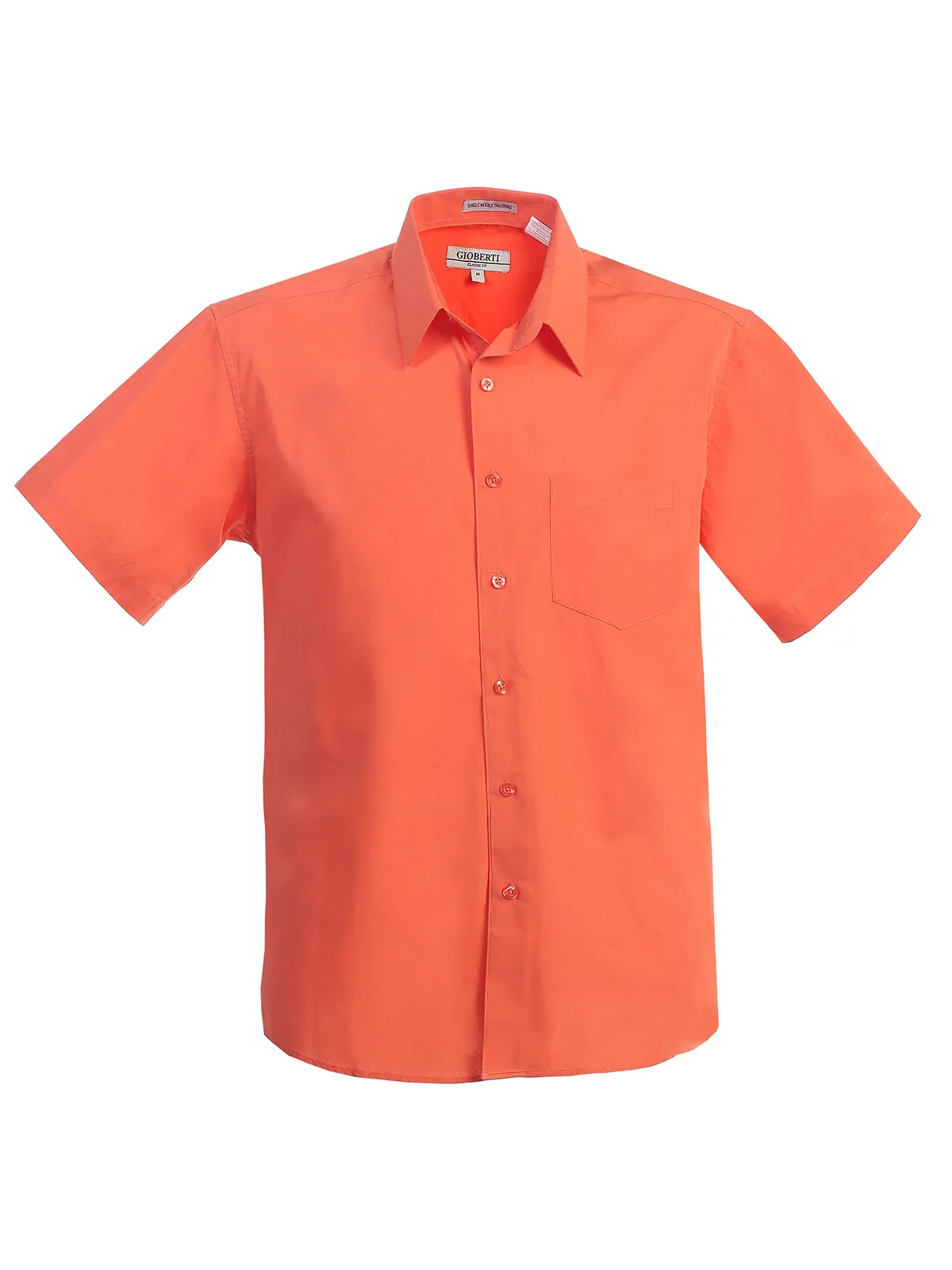 Men's Short Sleeve Shirt, Coral