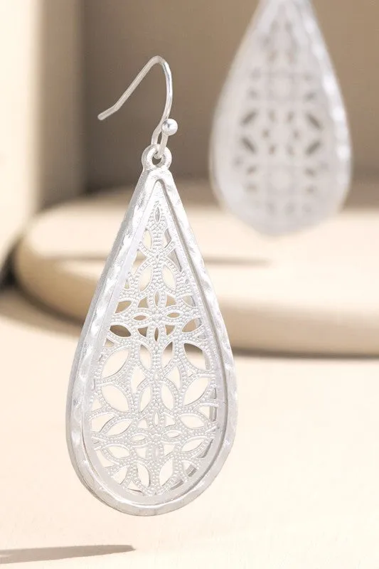 Metal Teardrop Earrings