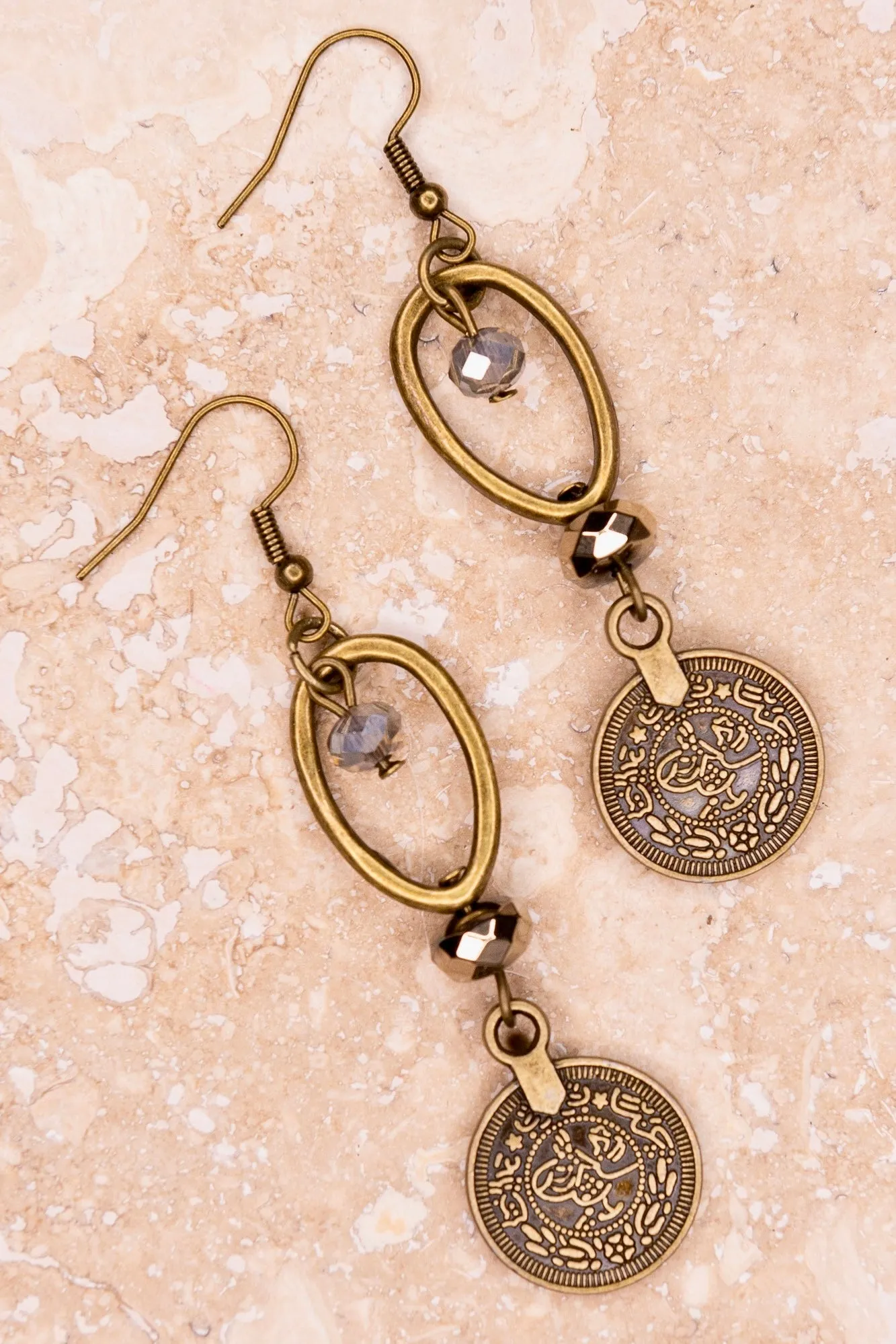 Molly Metal Coin Dangle Earrings