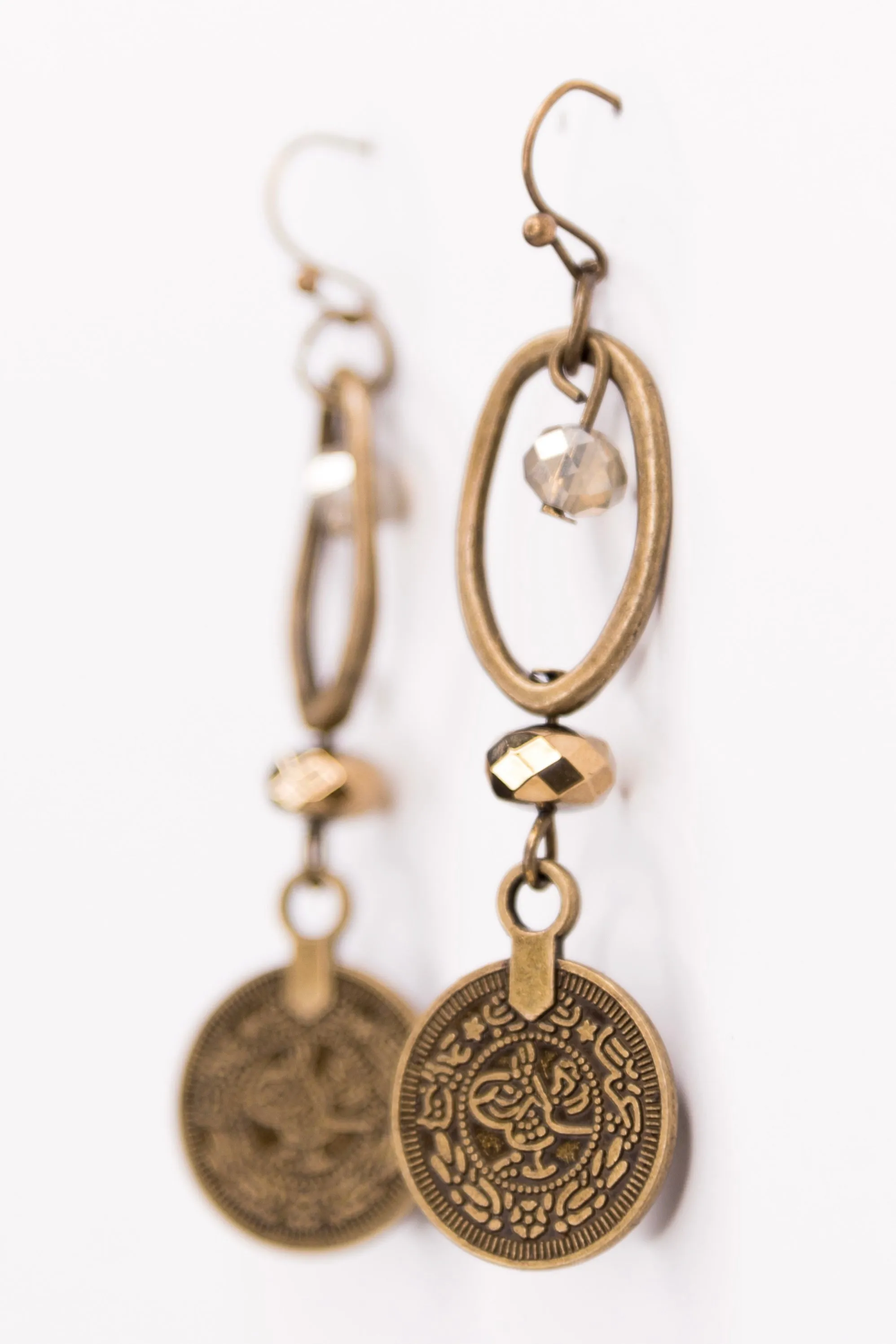 Molly Metal Coin Dangle Earrings