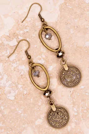 Molly Metal Coin Dangle Earrings