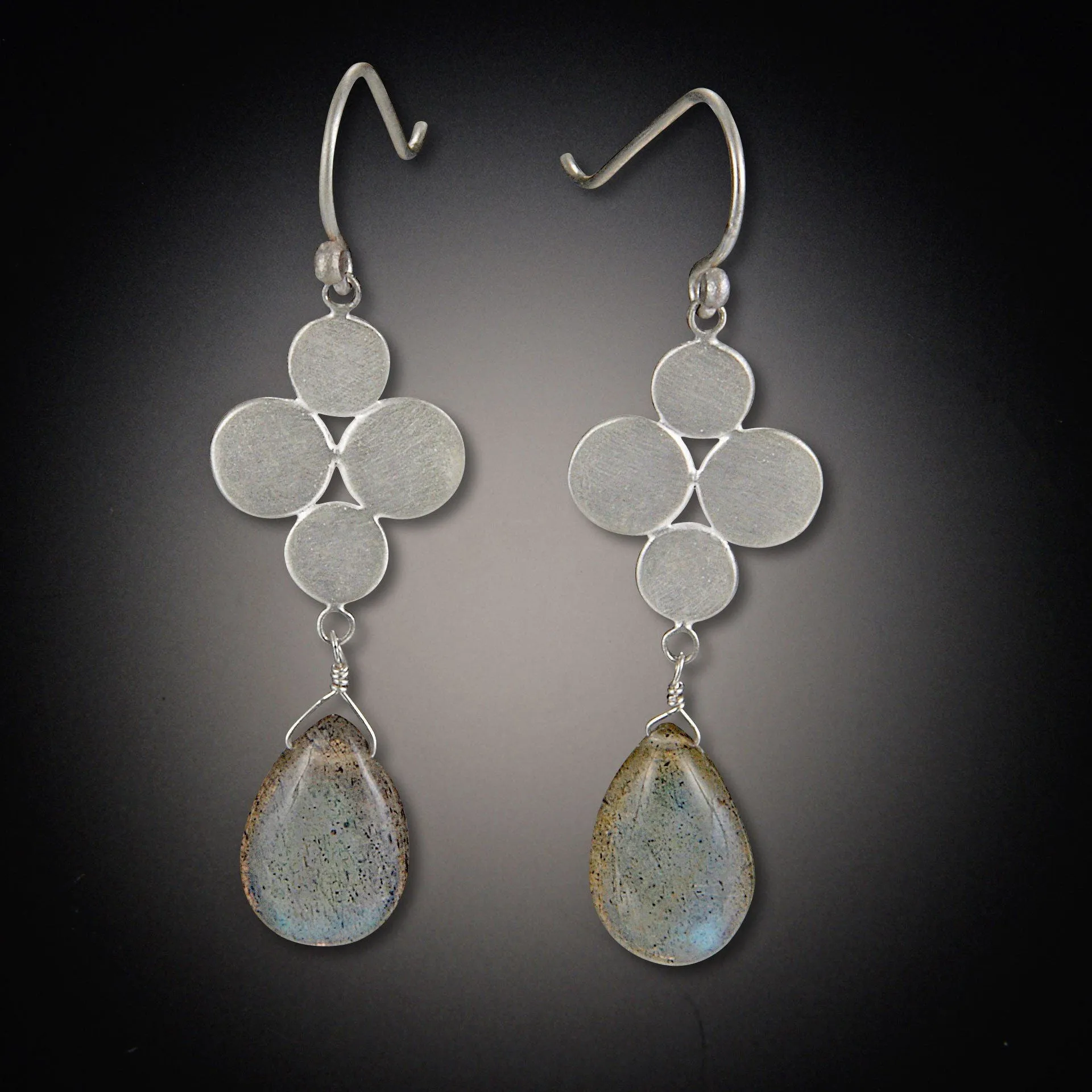 Multi Disk with Labradorite Drop Earrings