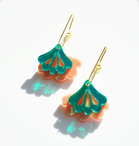 Mumbai Earrings - Pink & Green