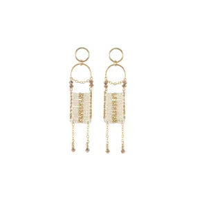 Olakira Pendant Earrings - PEARL/GOLD/ROSE GOLD