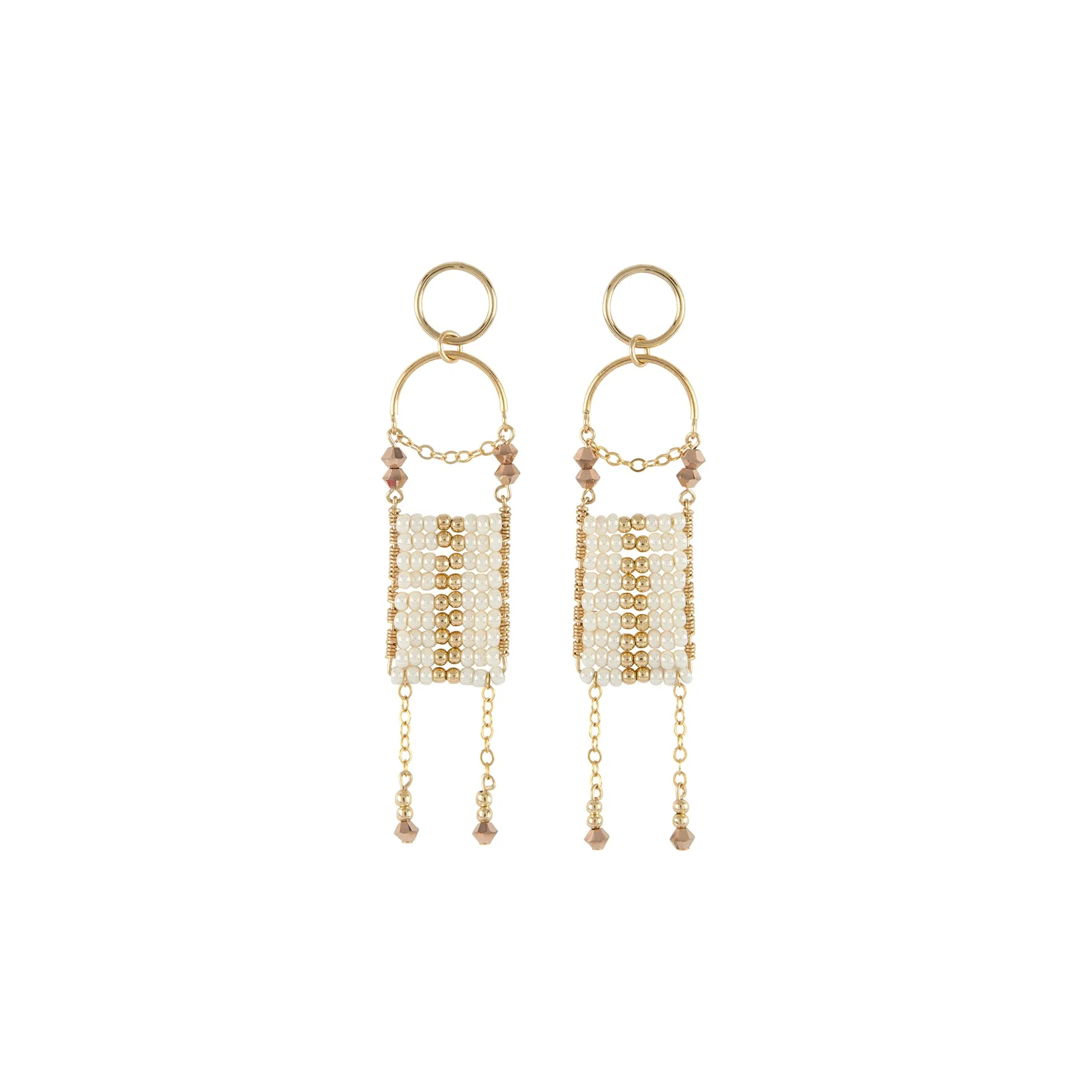 Olakira Pendant Earrings - PEARL/GOLD/ROSE GOLD