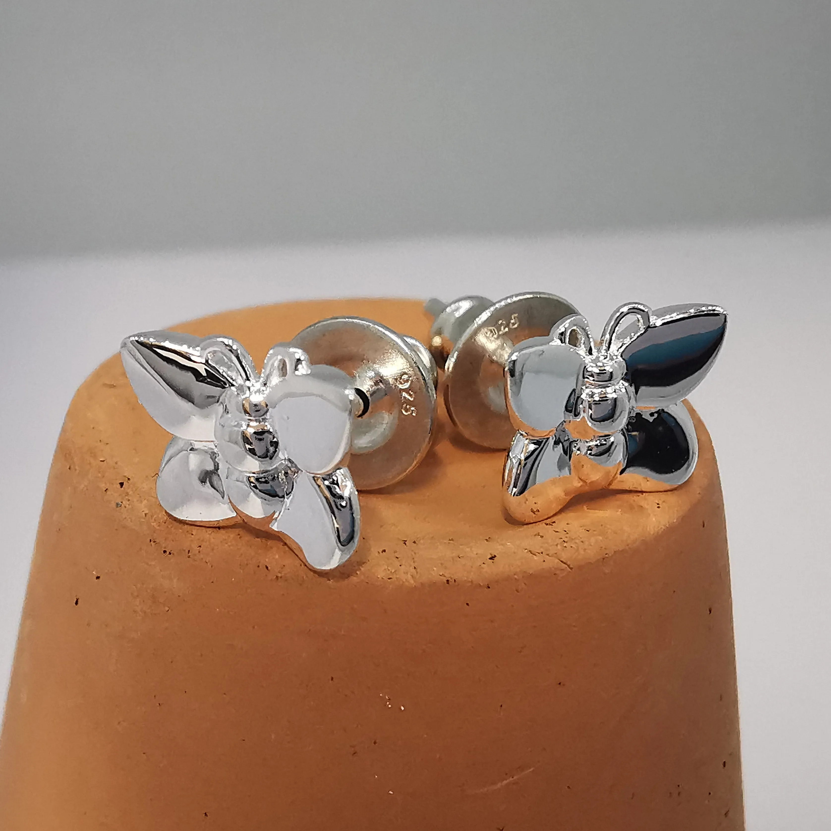 Original 'Flutterby' Silver Stud Earrings