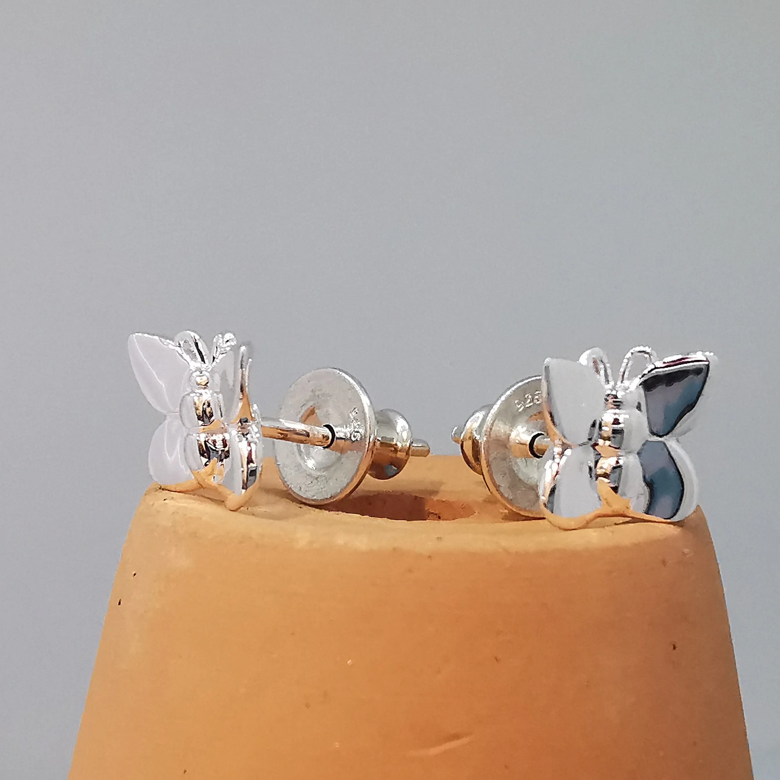 Original 'Flutterby' Silver Stud Earrings