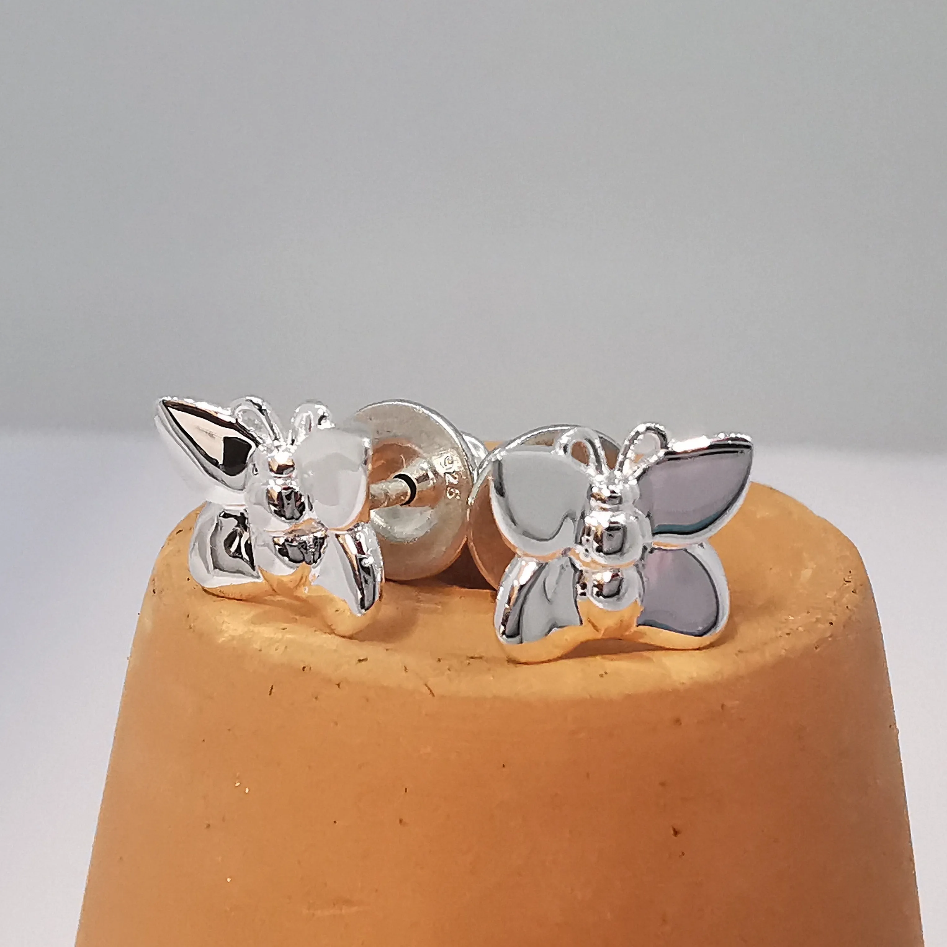 Original 'Flutterby' Silver Stud Earrings