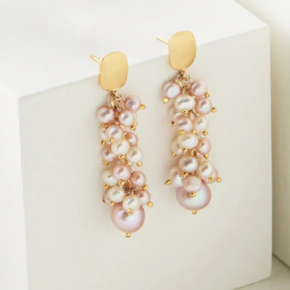 Pearl Drop Earrings - 18k Vermeil