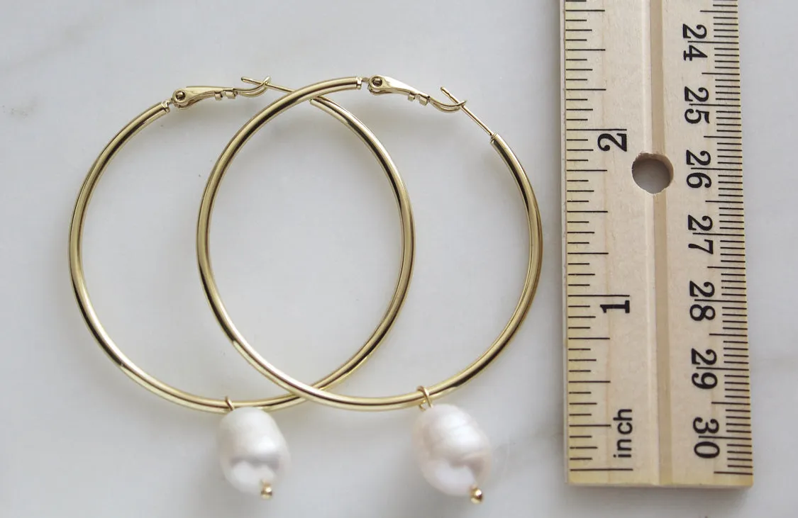 Pearl Hoops