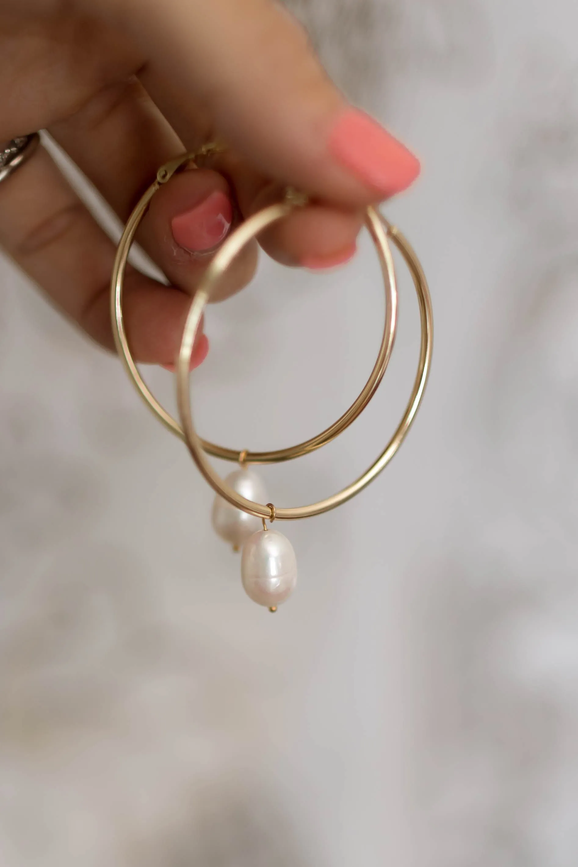 Pearl Hoops