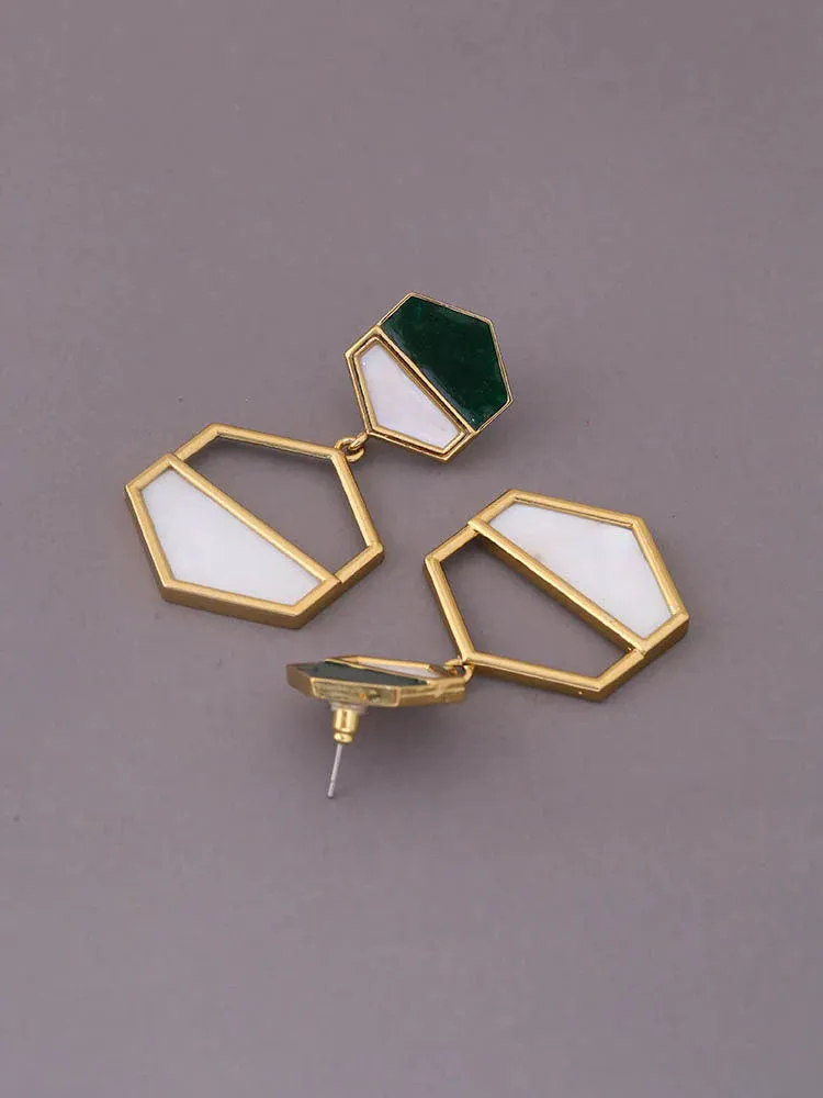 Emerald Reriti Dangler Earrings