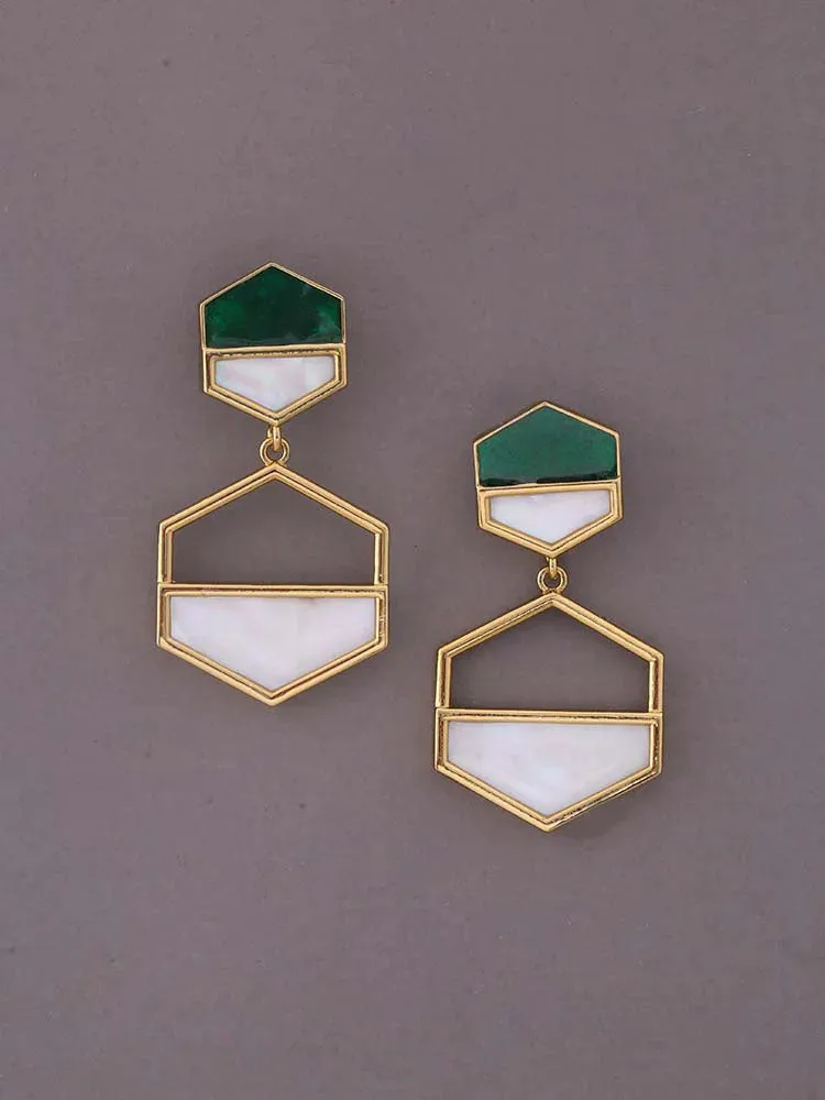 Emerald Reriti Dangler Earrings