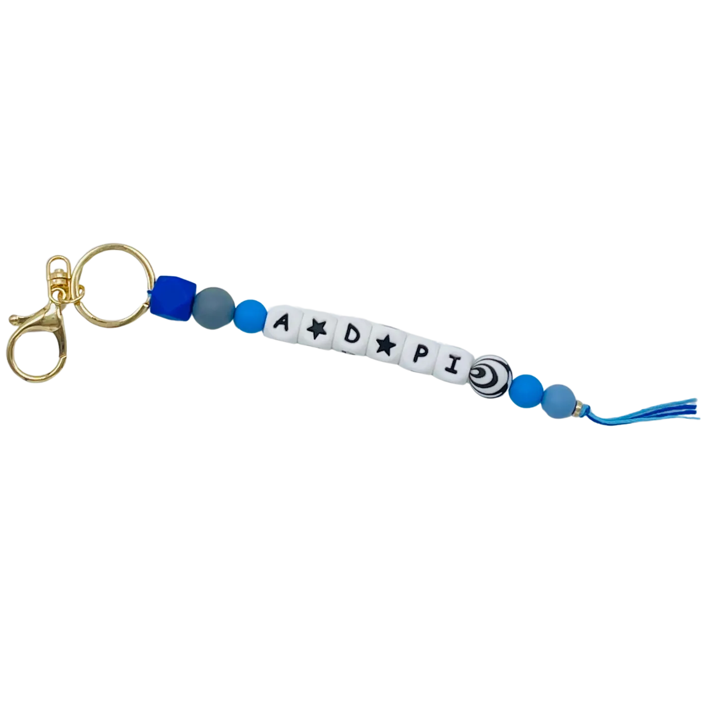 Silicone Beaded Keychain - Alpha Delta Pi