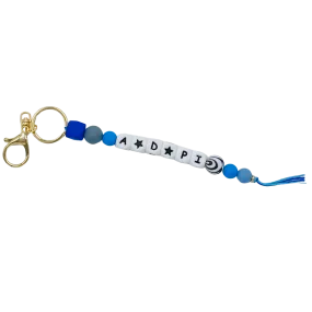 Silicone Beaded Keychain - Alpha Delta Pi