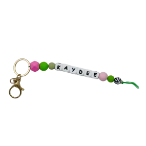 Silicone Beaded Keychain - Kappa Delta