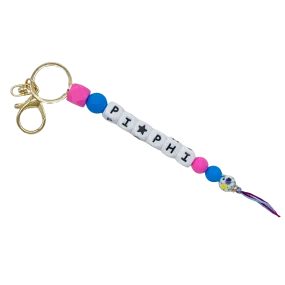 Silicone Beaded Keychain - Pi Beta Phi