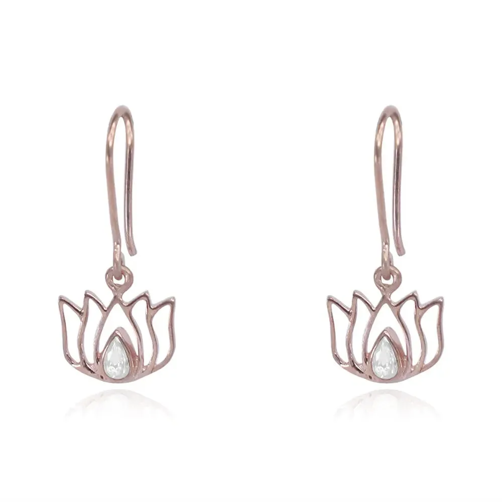 Silver 92.5 Lotus Earring