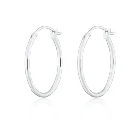 Silver Classic Maxi Hoop Earrings