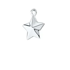 Silver Faceted Star Single Earring Charm