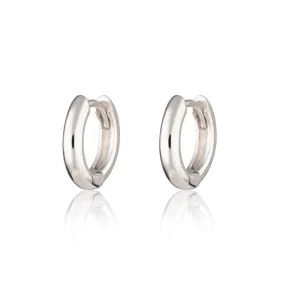 Silver Huggie Hoop Earrings