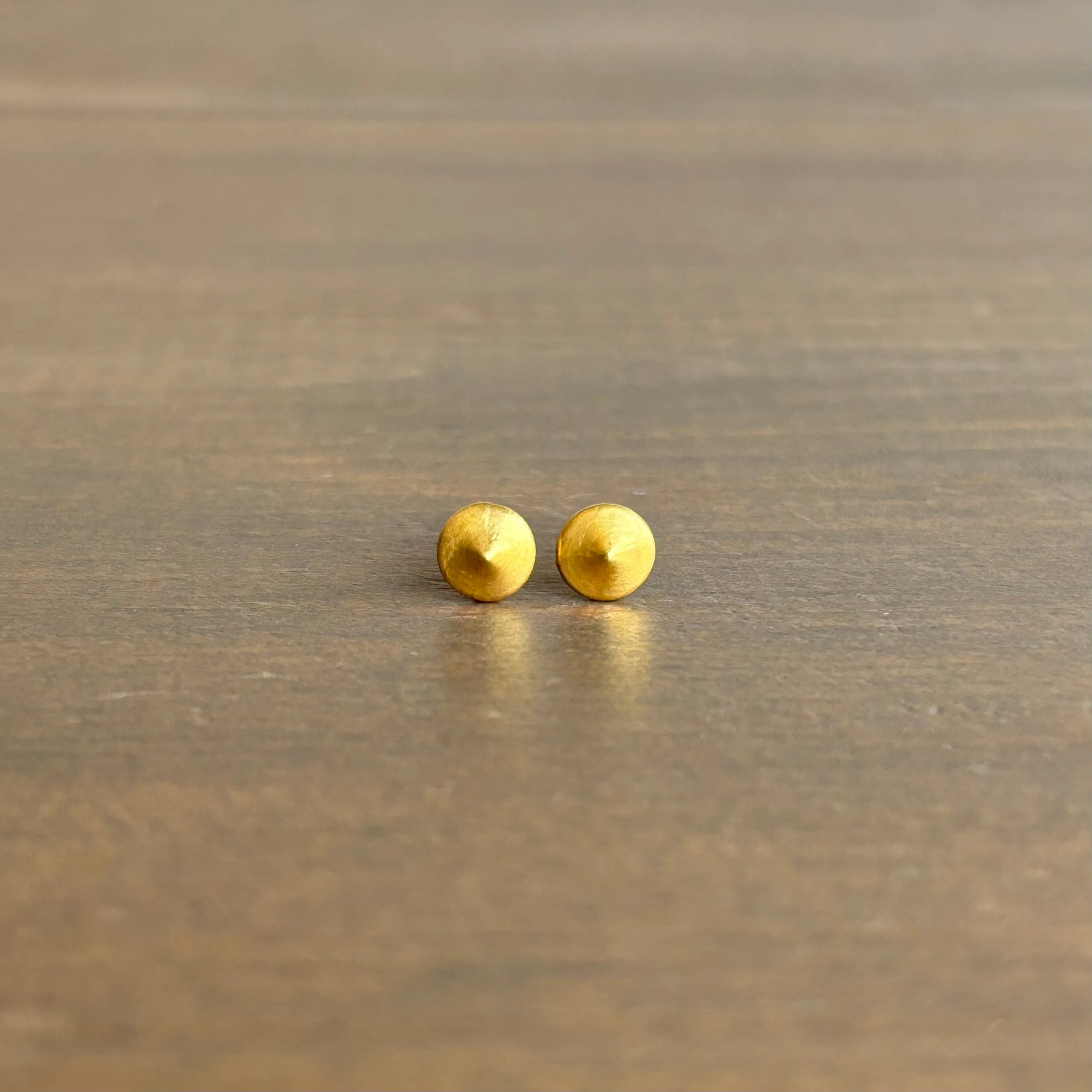 Small Gold Pod Stud Earrings