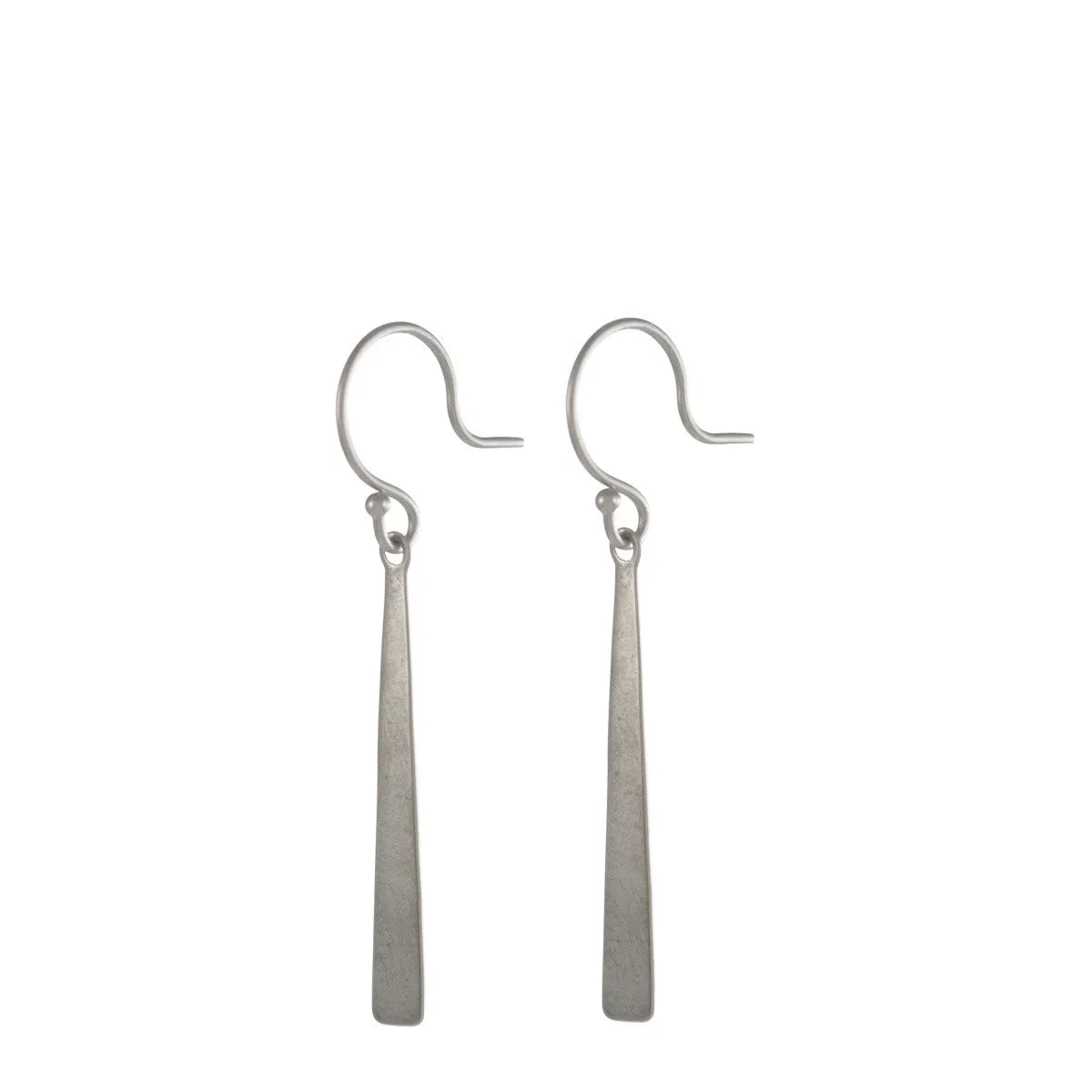 Sterling Silver Short Flattened Earring