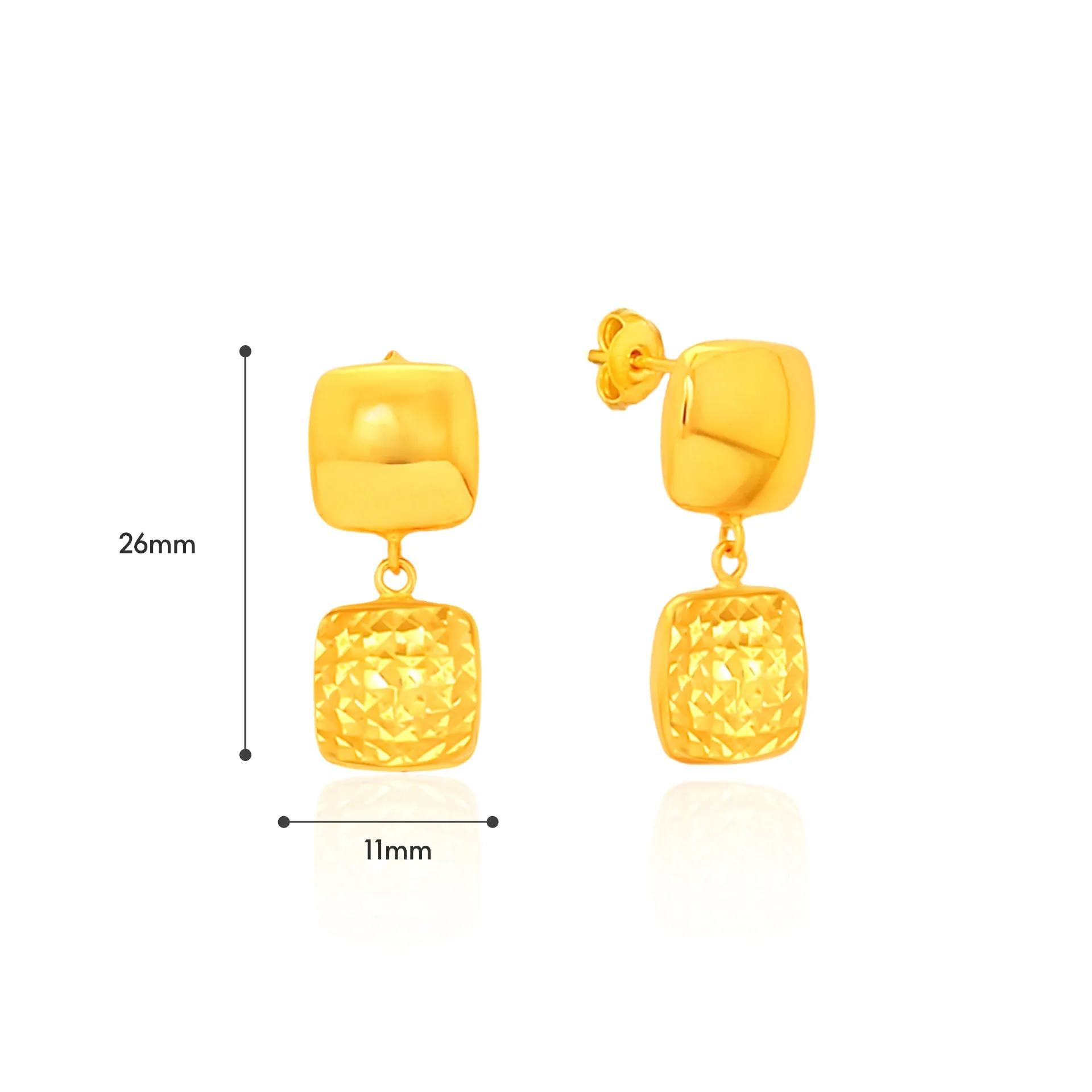 TAKA Jewellery 916 Gold Earrings