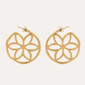 Chic TFC Cheeky Charms Gold Plated Hoop Earrings for Stylish Elegance