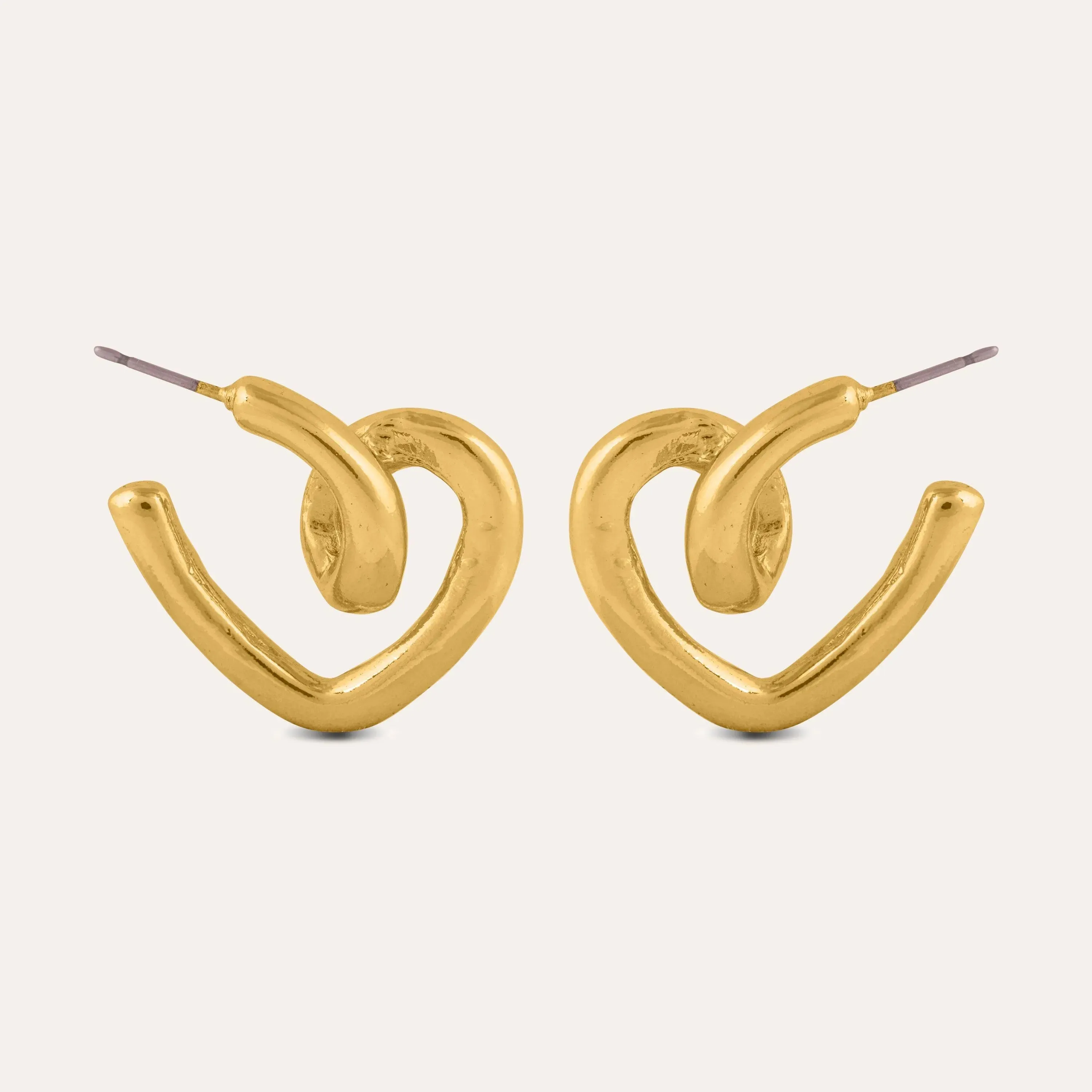 TFC Heartwink Gold Plated Hoop Earrings