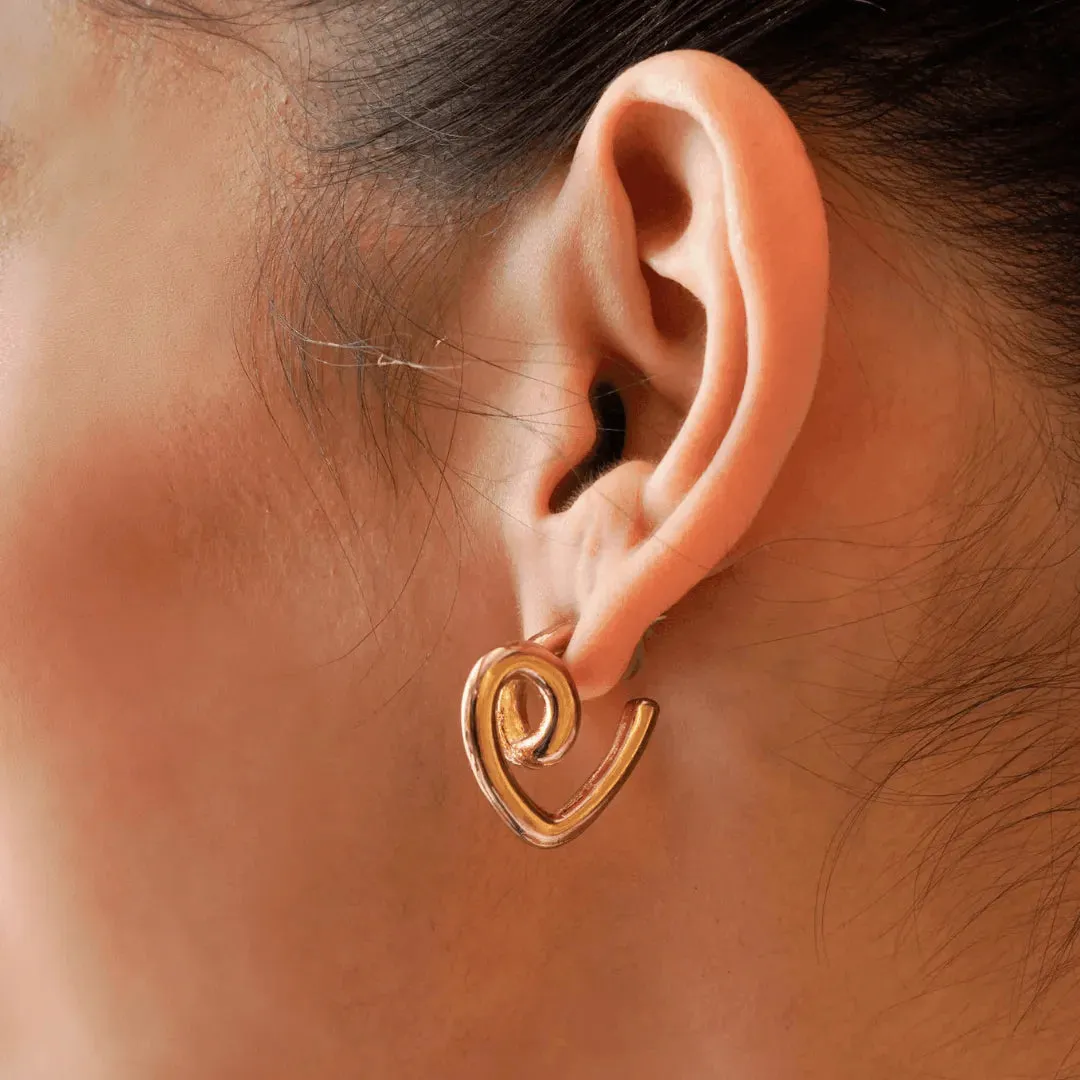 TFC Heartwink Gold Plated Hoop Earrings