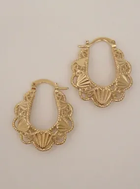 The Aphrodite Basket Hoop Earrings