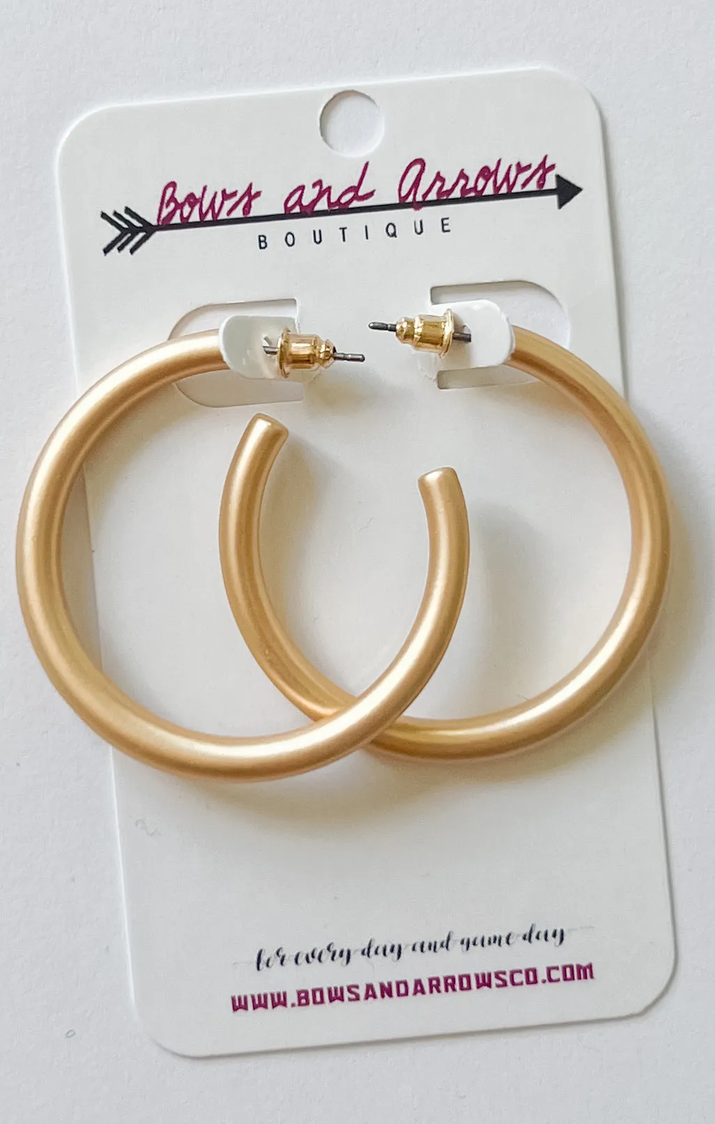 The Matte Gold Hoops