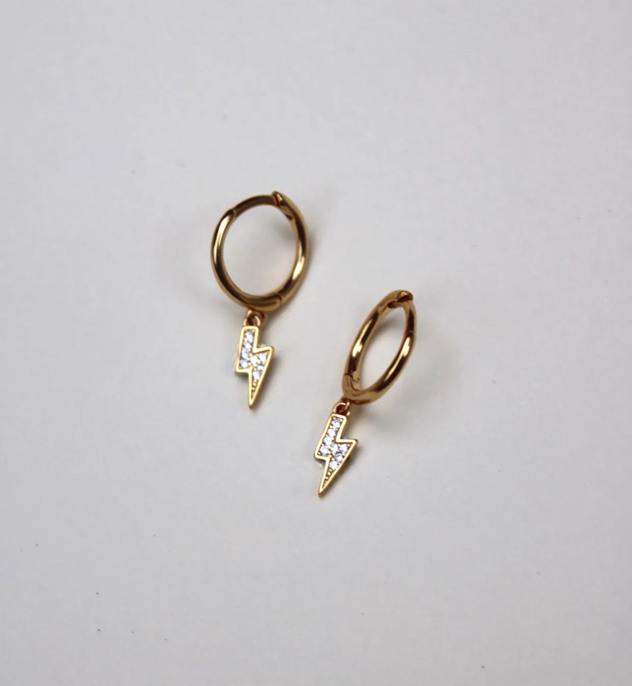 Thunderbolt Earrings - Gold