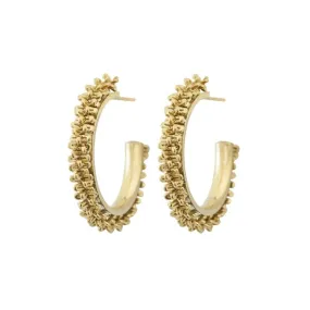 TINSEL EARRINGS CREOLE GOLD