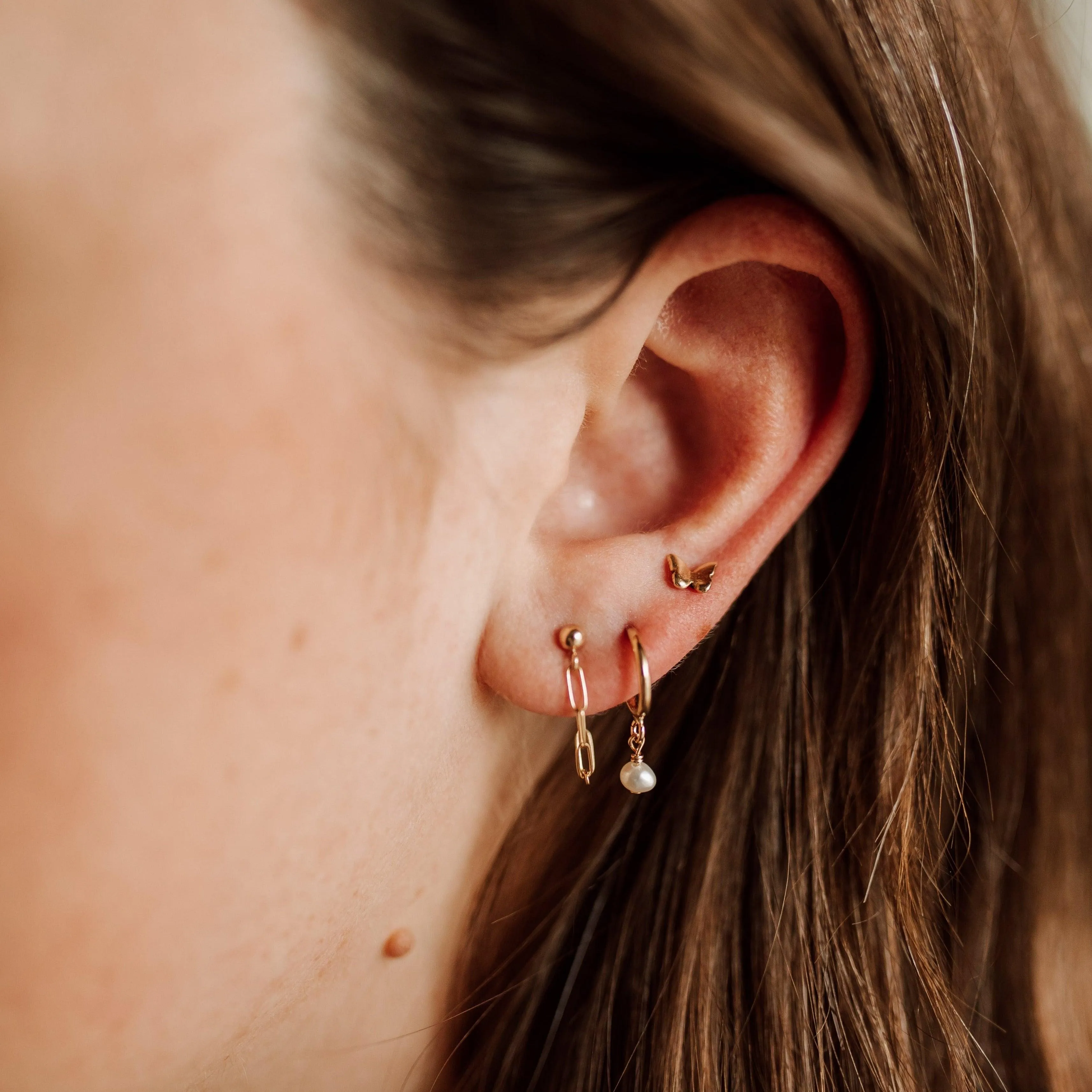 Tiny Butterfly Stud Earrings