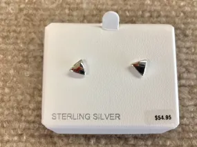 Triangle Silver Stud Earrings